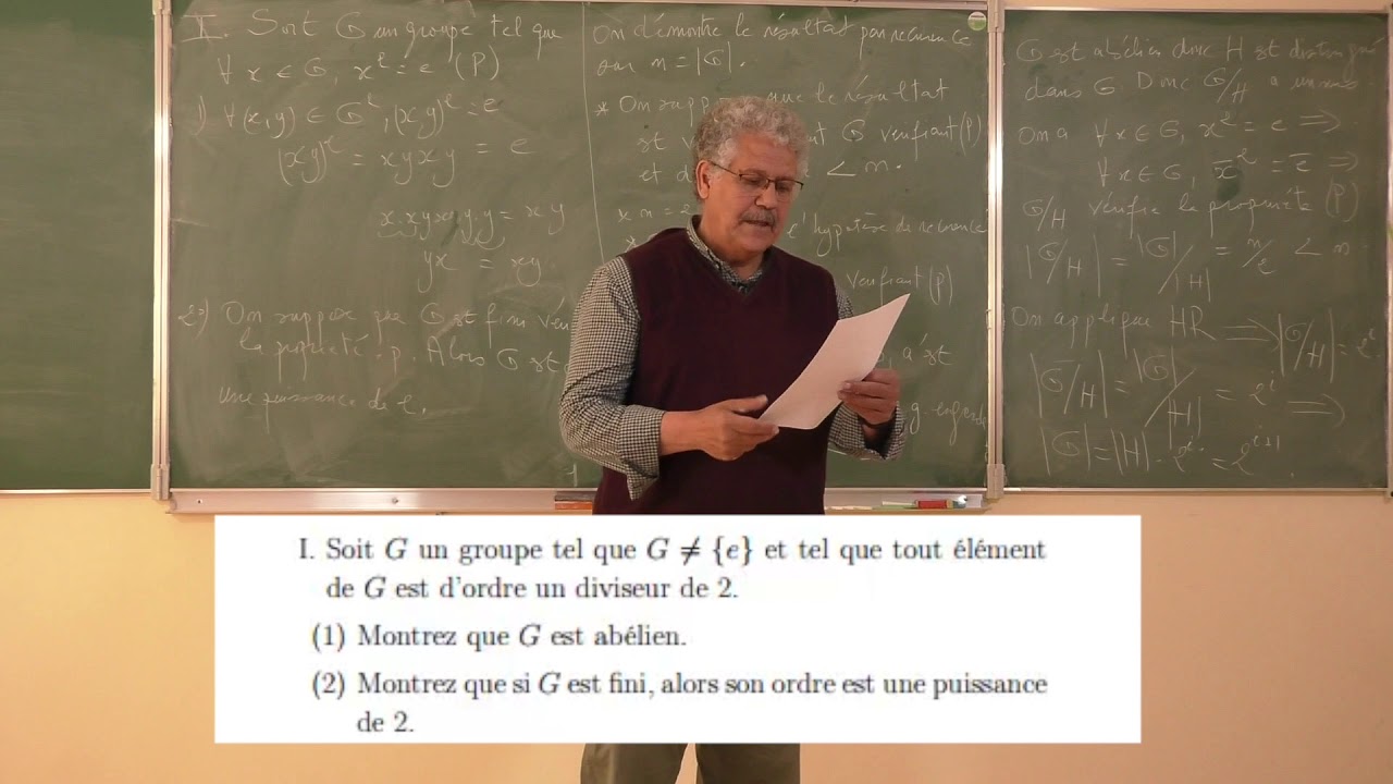 Correction d'exercices sur les groupes 1