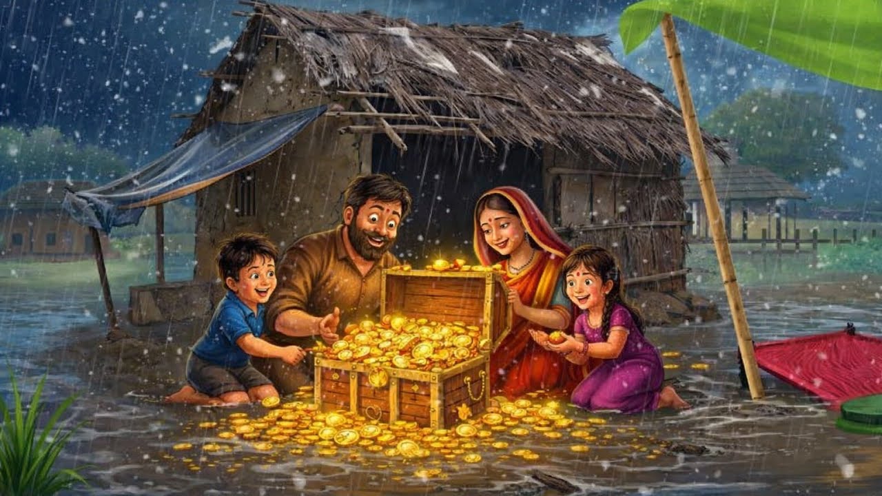 बारिश में खजाना और भूत ||Barish main khajana aur Bhoot|| moralstory||viralvideo||  suraj20toons 