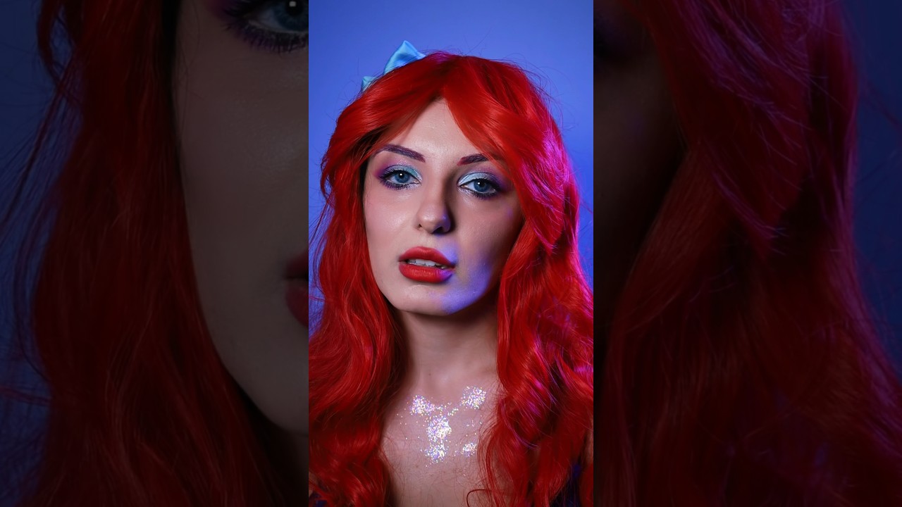 Do you think Ariel hair should have been red in live action? #makeup #thelittlemermaid #transition