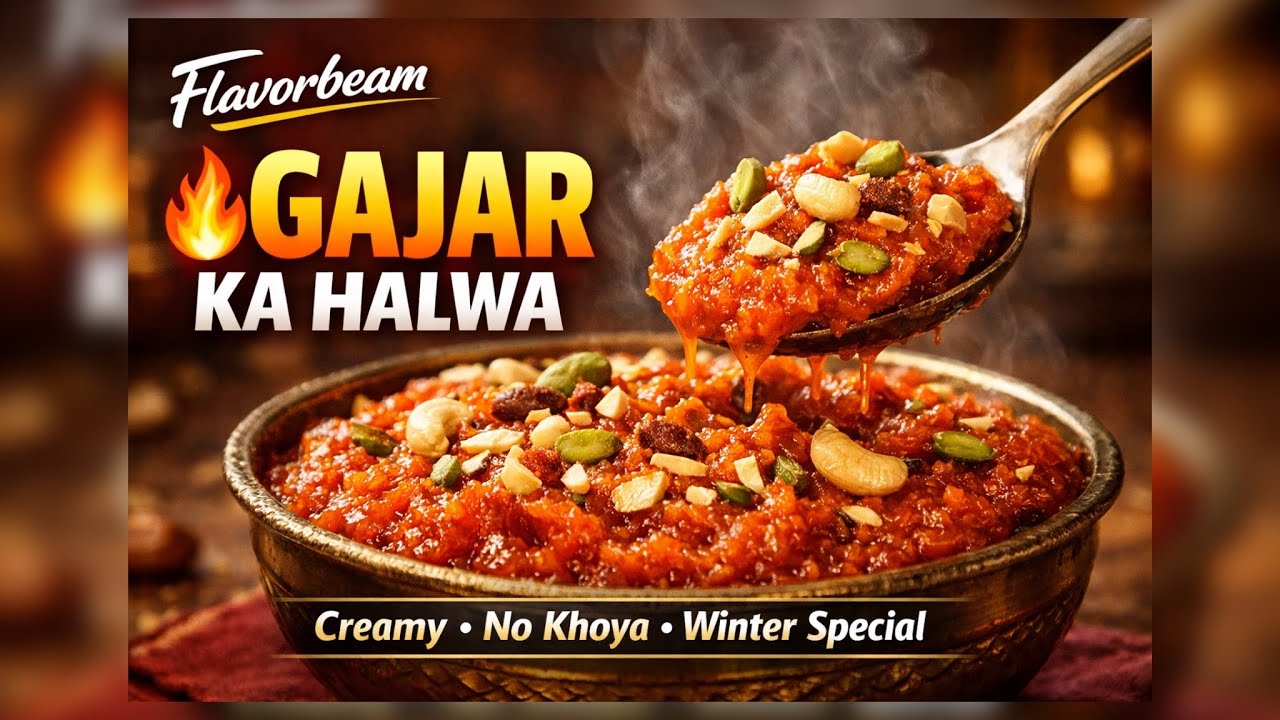 Creamy Gajar Ka Halwa Without Khoya | Step by Step Recipe | Winter Dessert | FlavorBeam 