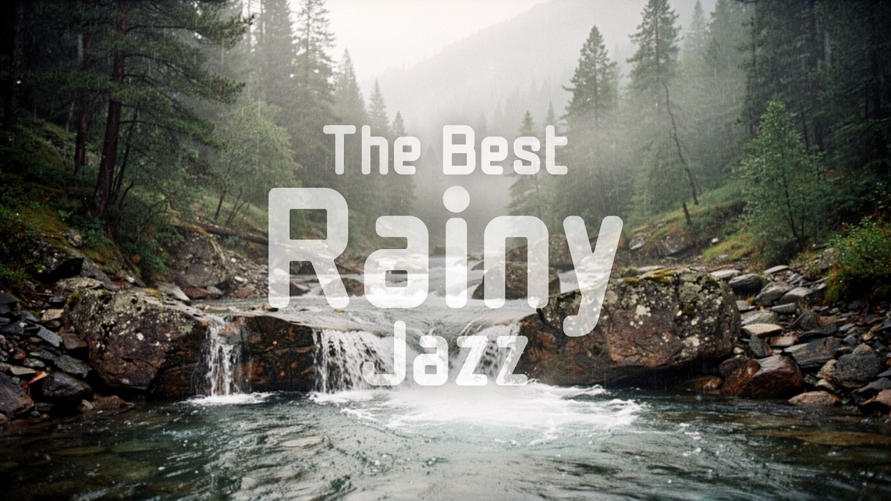 Rainy Mountain River Jazz 🌧️🏞️ | Smooth Relaxing Sax & Nature Ambience