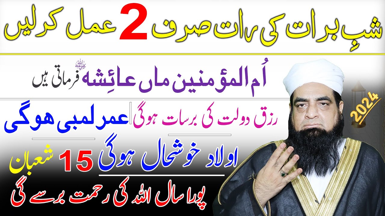 15 Shaban Ka Wazifa | Rizq Ki Barsat Hogi | Umer Me Barkat Hogi | Kabhi Doulat Kam Nhi Hogi