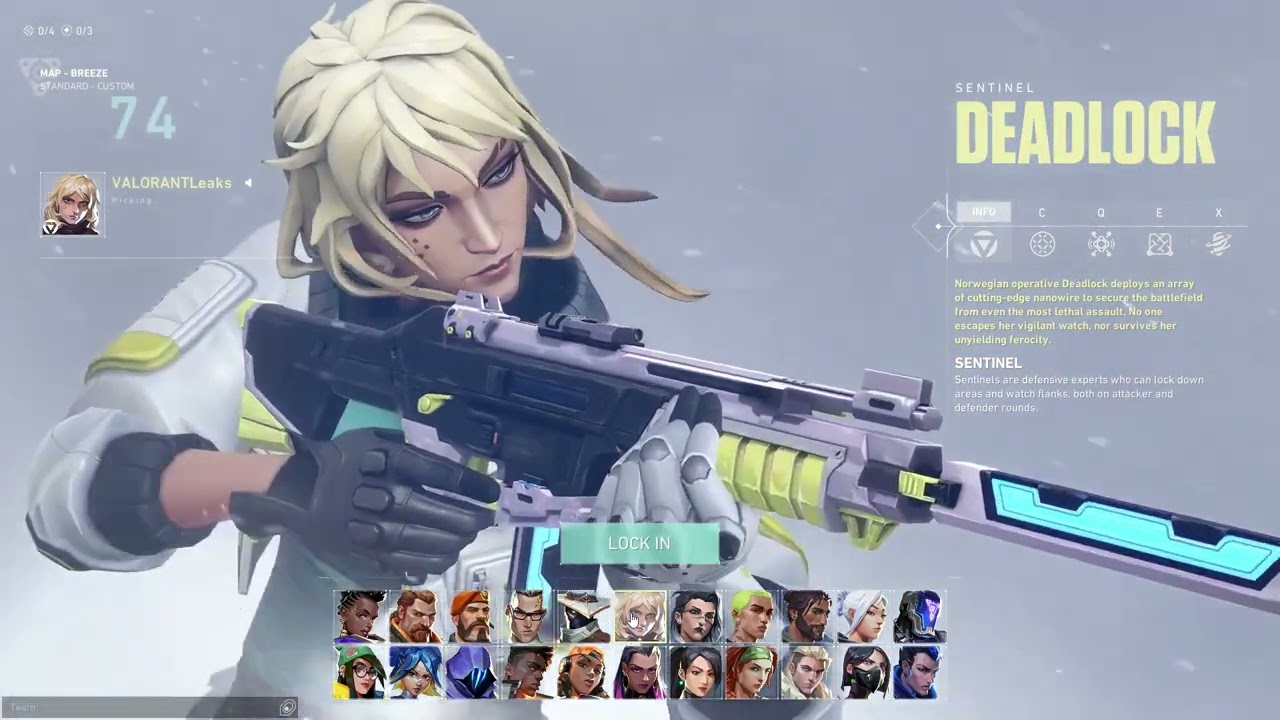Deadlock is now using the RDVR Phantom in the agent select animation. #valorant