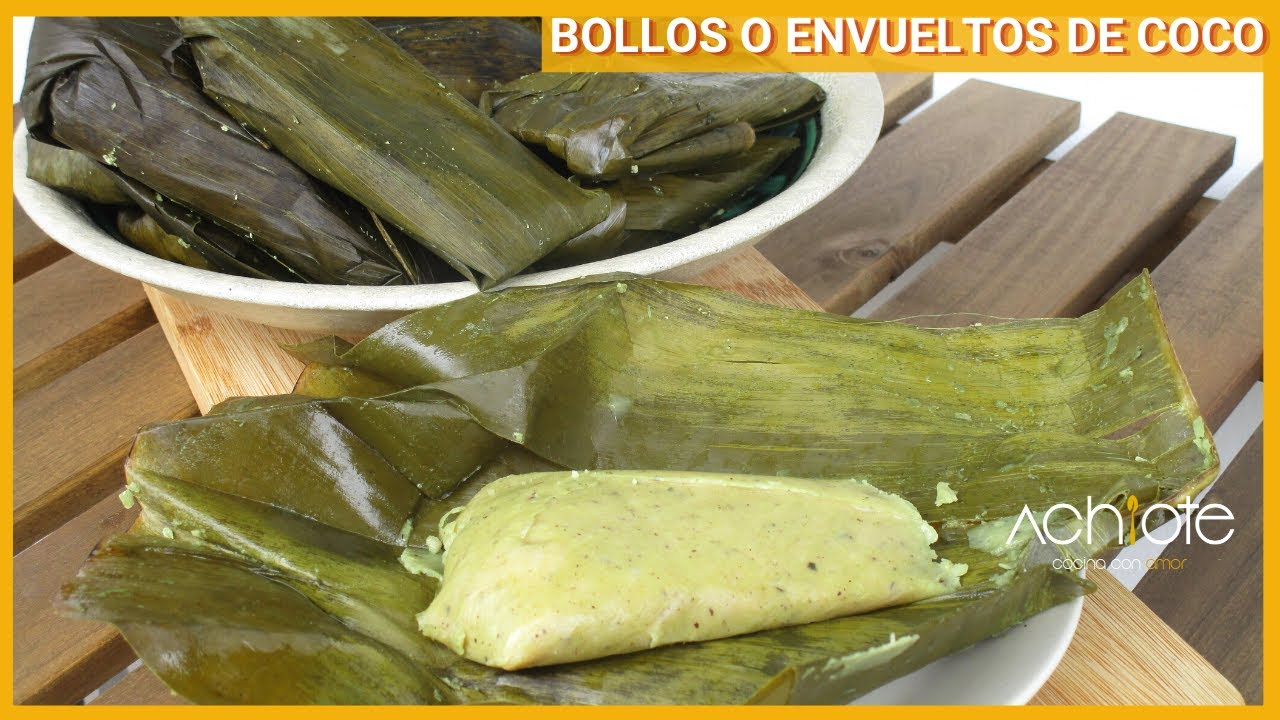 BOLLOS O ENVUELTOS DE COCO | Sin gluten, llenos de Coco fresco y harina de maíz | Deliciosos