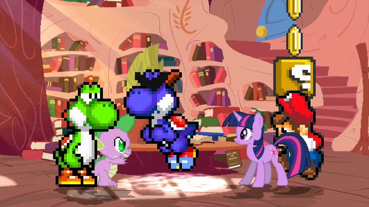 Mugen Request #139 Spike & Super Better Yoshi vs Twilight Sparkle & Super Better Mario