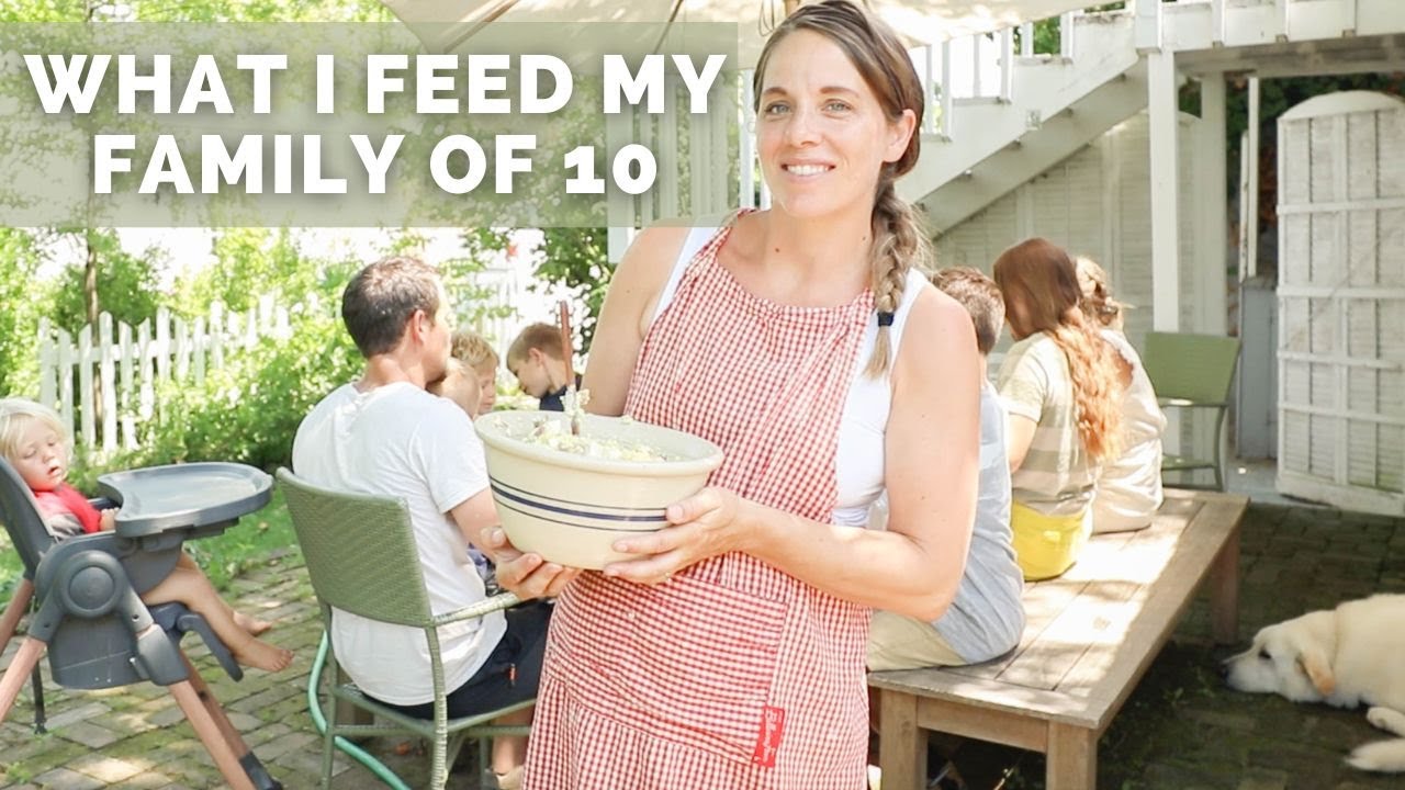 Large family summer meals