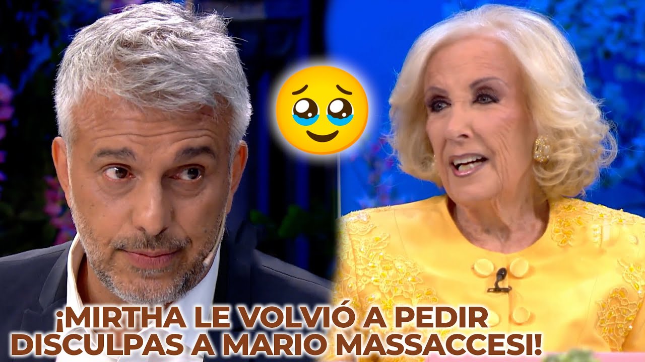 Mirtha le pidi&oacute; otra vez disculpas a Mario Massaccesi por una pregunta del pasado que no debi&oacute; hacer