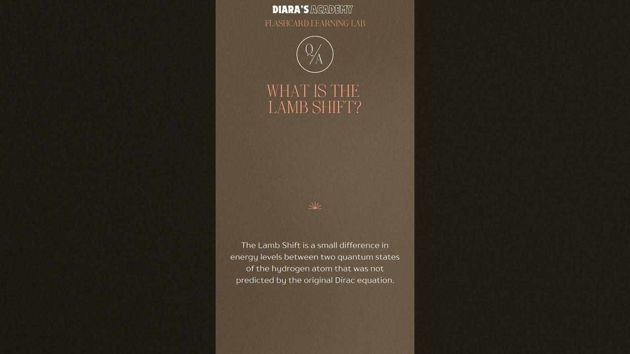 What is the Lamb Shift @Diarasacademy