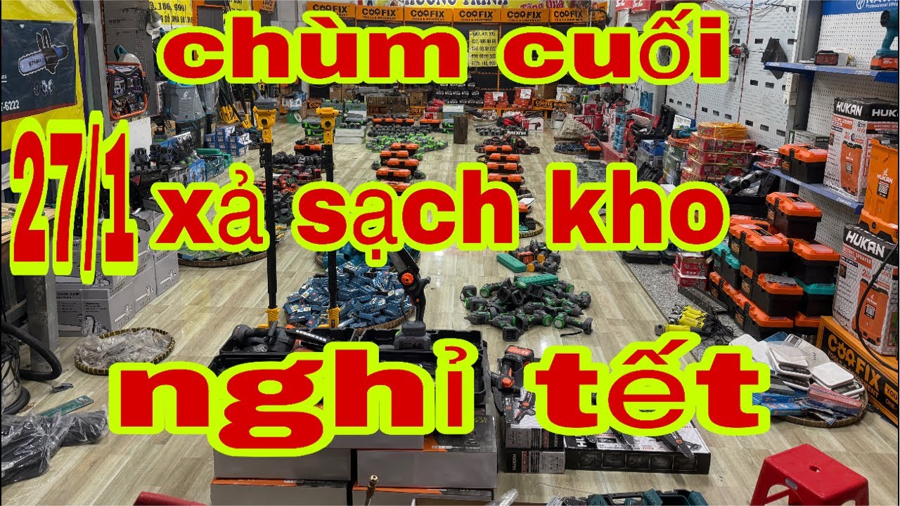 sale hàng tồn trực tiếp máy hàn máy cắt sắt mài bin khoan bin bulong cưa bin máy cưa xăng