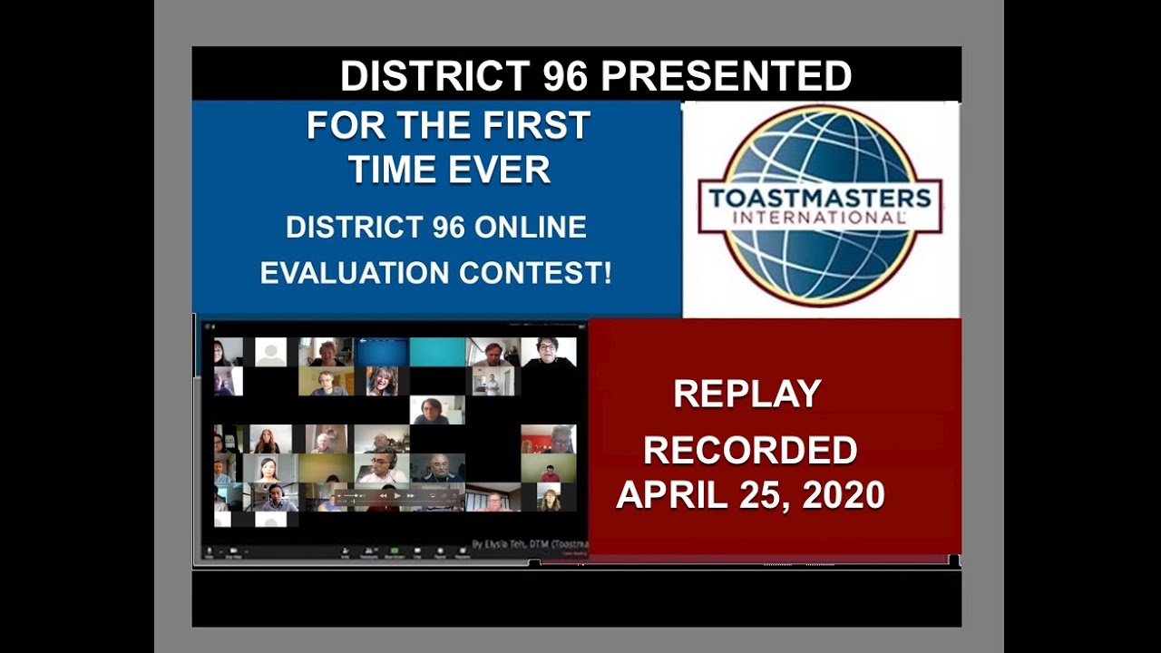 And in summary.... District 96 - 2020 Evaluation Contest