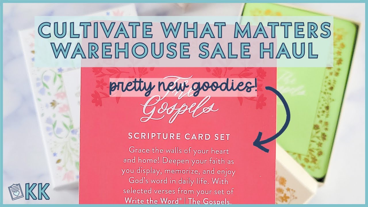 Cultivate What Matters Warehouse Sale Haul Write the Word Journals Scripture Cards and Accessories