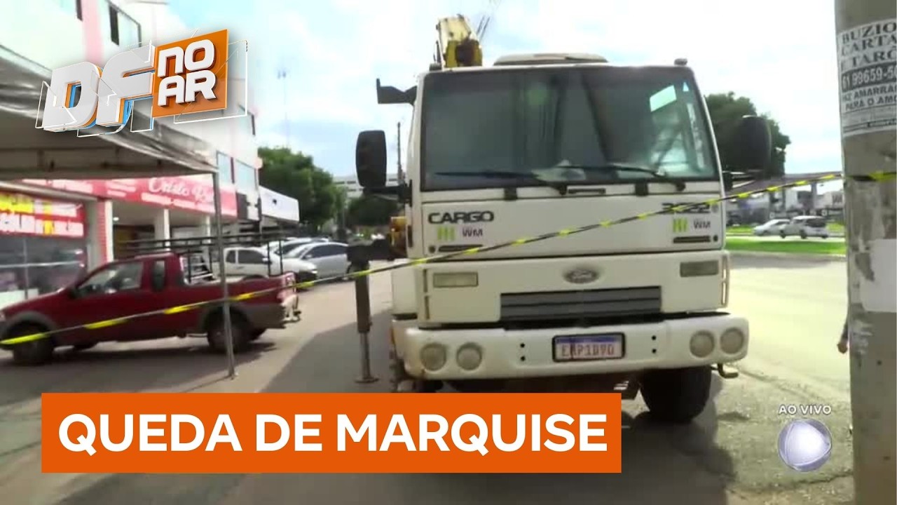 Fachadas são retiradas de Santa Maria (DF) após cair em forte chuva | DF no Ar