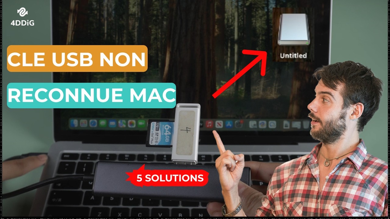 [5 solutions][Résolu] Votre clé USB n'est pas reconnue sur Mac ?| Réparer une clé USB non reconnue