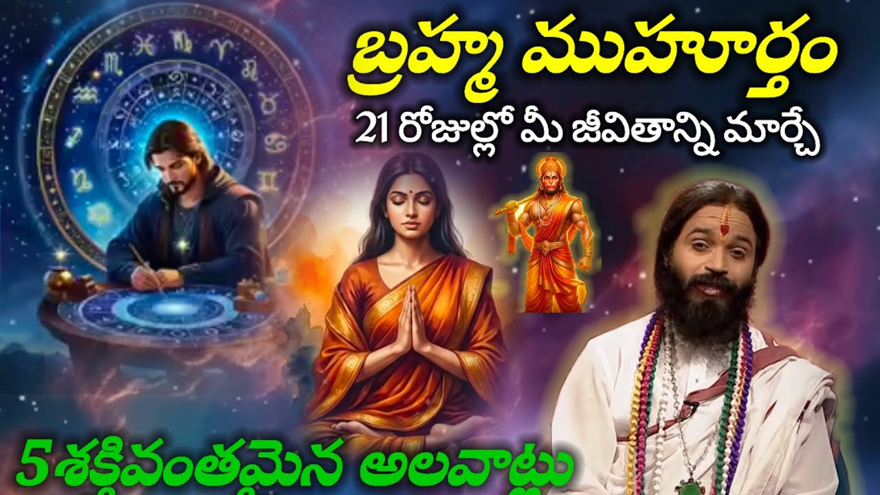 ||బ్రహ్మ ముహూర్తం 21 రోజుల్లో మీ జీవితాన్ని మార్చే 5 శక్తివంతమైన అలవాట్లు||ఆధ్యాత్మిక సాధనలకు, 