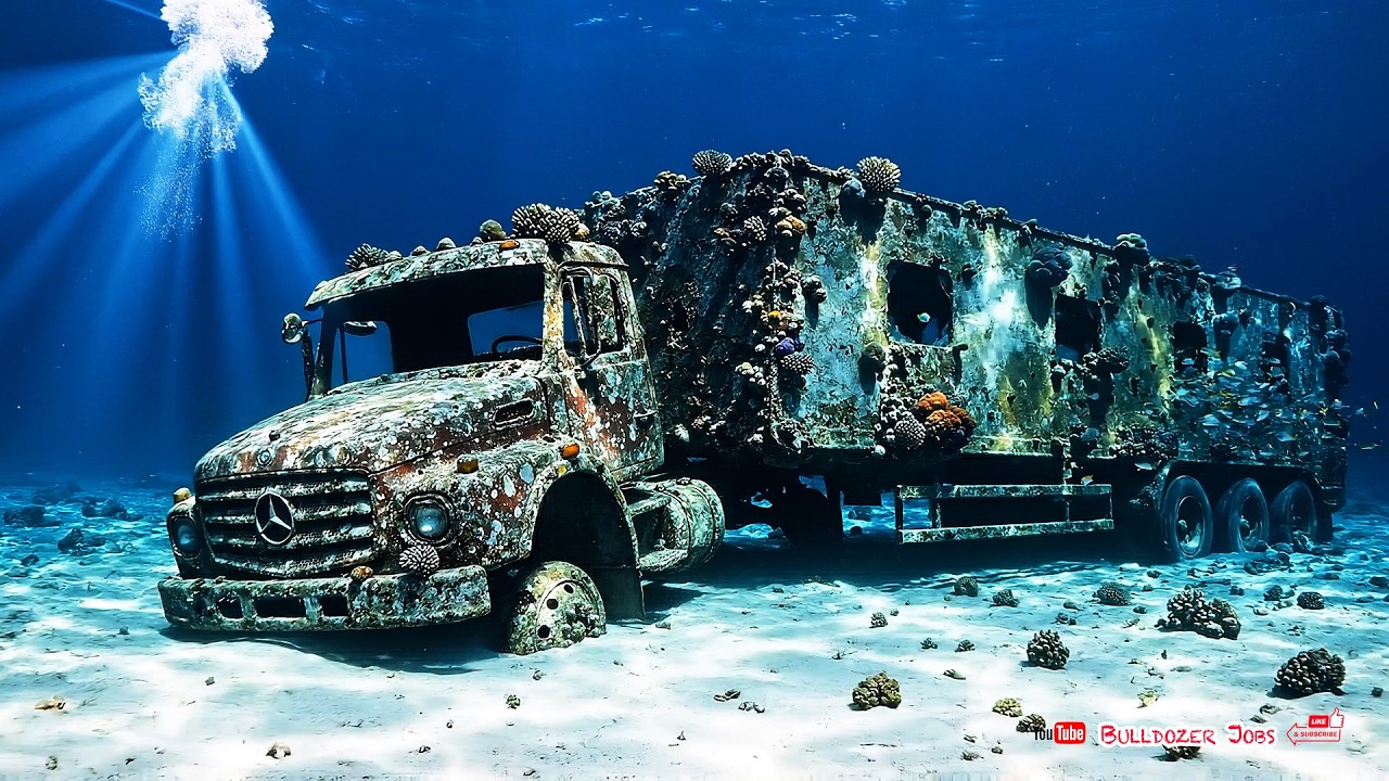 An Abandoned Mercedes Benz Semi Trailer Truck Rusty On The Ocean Floor 15 Years! Rescues And Rebuild