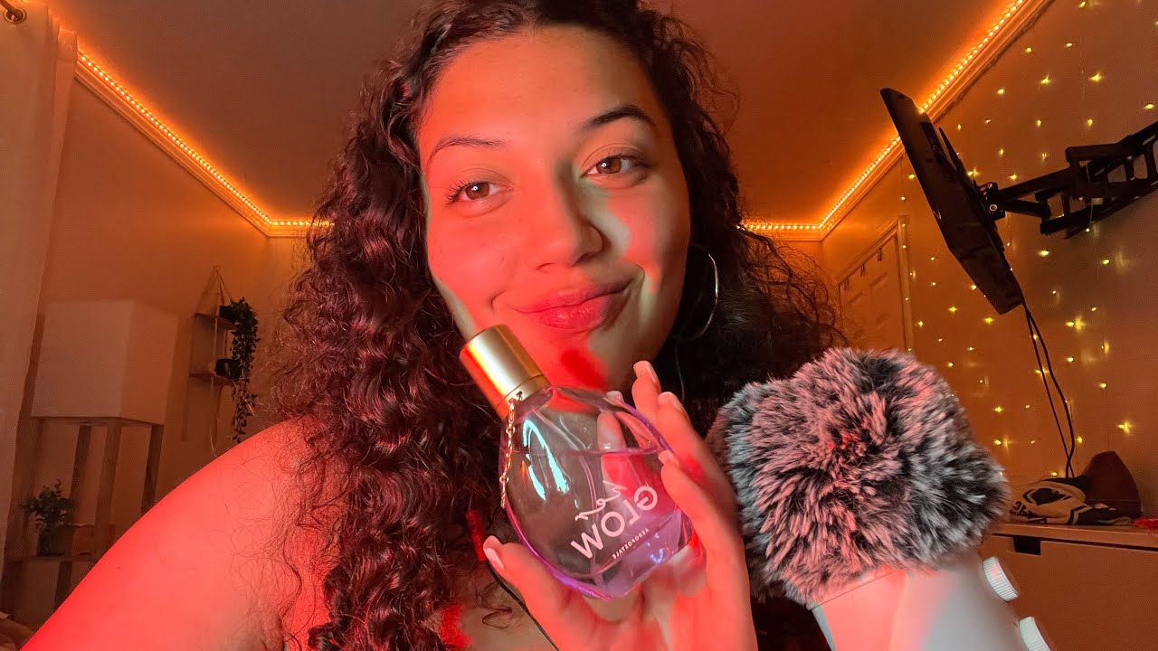 ASMR fast and aggressive tapping and scratching on perfume collection 🌞