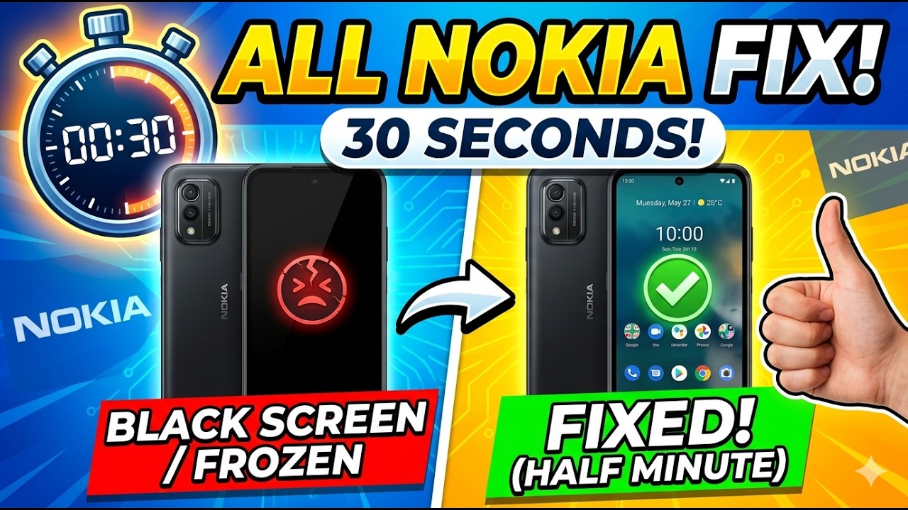 How to Fix Nokia LCD Screen in 30 Seconds! (Black Screen/Frozen Fix) All Nokia LCD fix in half mint