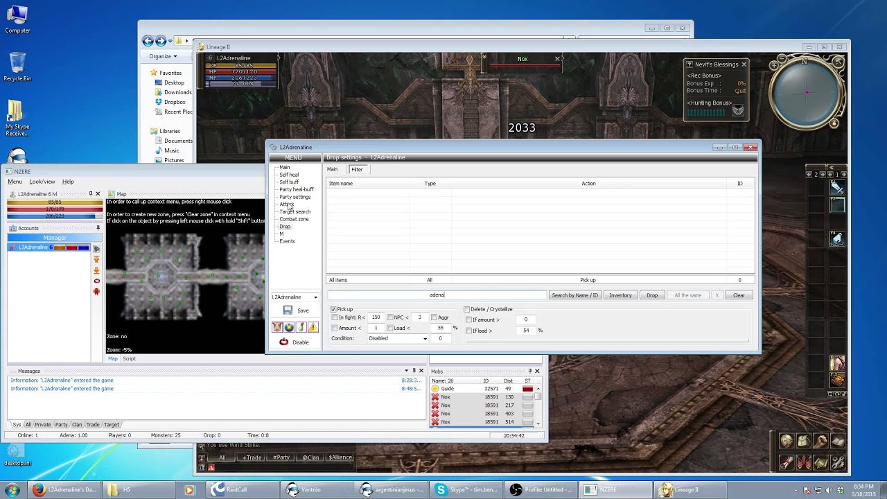 Showing how to use Adrenaline for Lineage 2 - 1 / 15