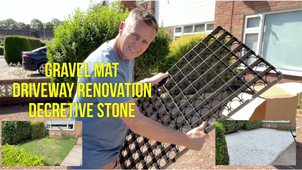 🇬🇧Plastic Grid Mat Driveway & Decorative Gravel DIY Car Standing. How To Lay.