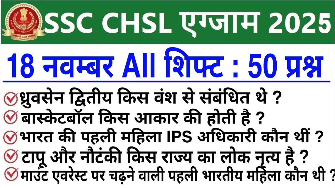 SSC CHSL Exam Analysis 2025 | SSC CHSL 18 November 2025 All Shift Analysis | SSC CHSL Review 2025