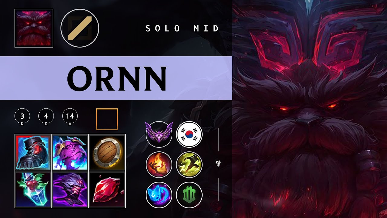 Ornn Mid vs Twisted Fate - KR Master Patch 26.02
