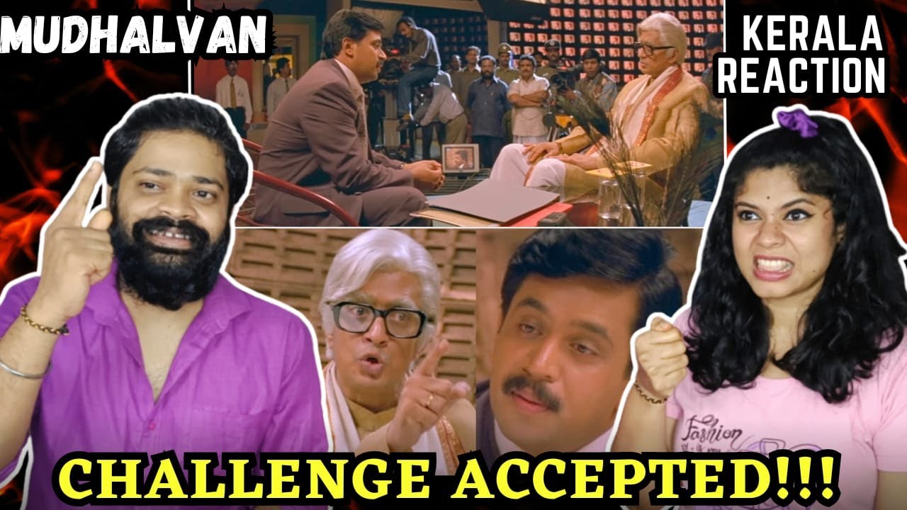 Mudhalvan CM Interview Scene 4 REACTION | Malayalam | Arjun | Manisha Koirala | Shankar | AR Rahman