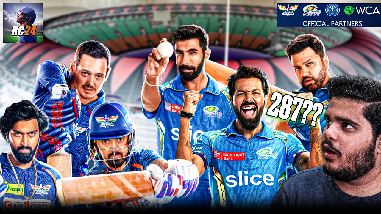 (RC24) Highest IPL Total? | MI vs LSG Licensed IPL Match in Real Cricket 24