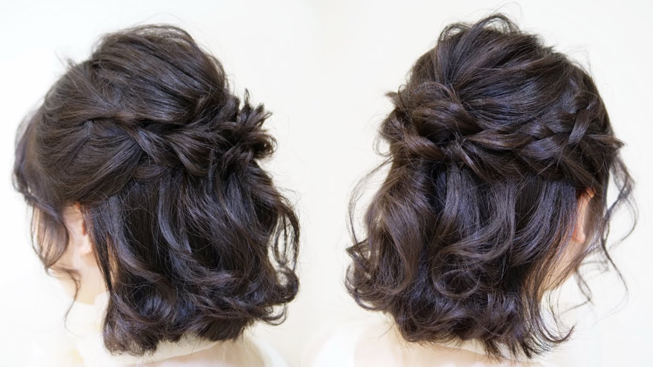 ☆かわいいミディアムヘアアレンジ！中級レベル！編み込みハーフアップ！hairdo 头发安排　การจัดเรียงผม 헤어 어레인지