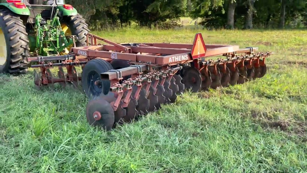 Disking To Revive A Pasture For Cows To Graze.