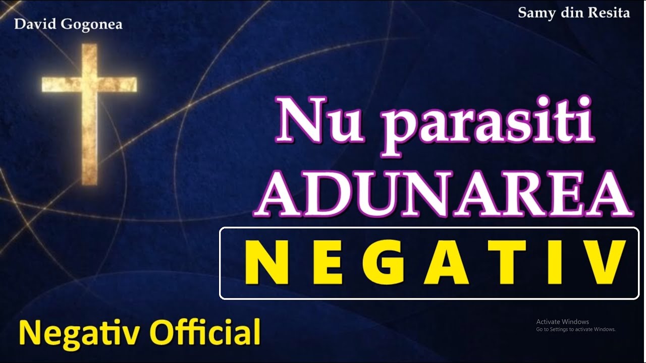NEGATIV // NU PARASITI ADUNAREA