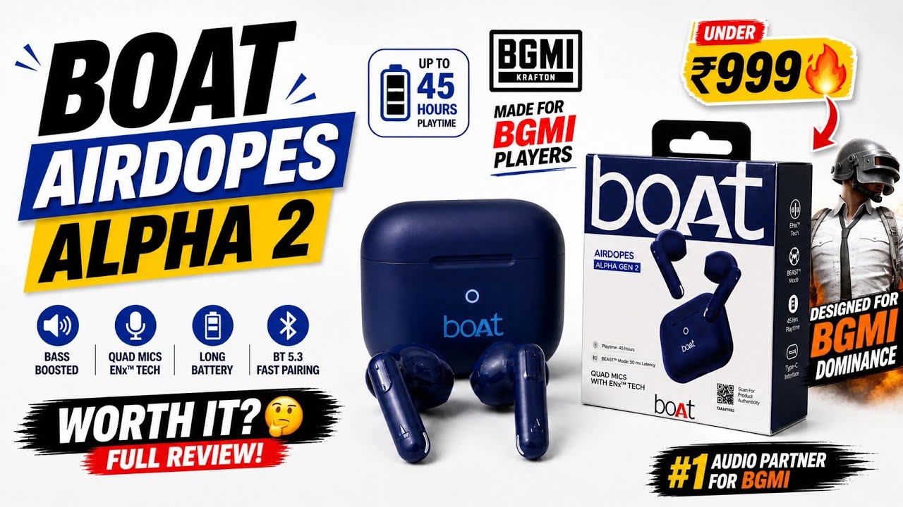 Boat Airdopes Alpha Gen 2 🔥 Unboxing and Review 🤯 Best Earbuds Under 899/-💥 50MS Gaming Performance🎮