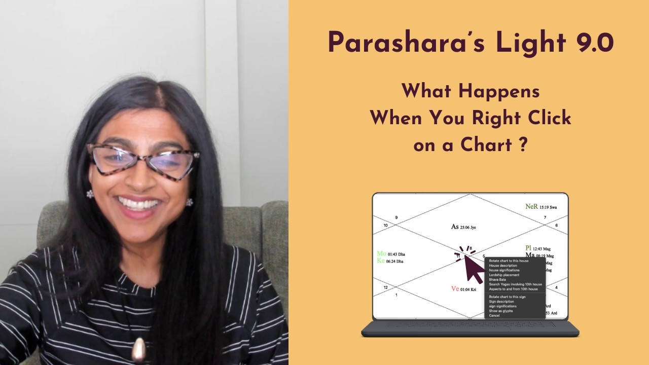 Parashara's Light 9.0 Tutorials: What Happens When You Right Click on a Chart? #parasharaslight