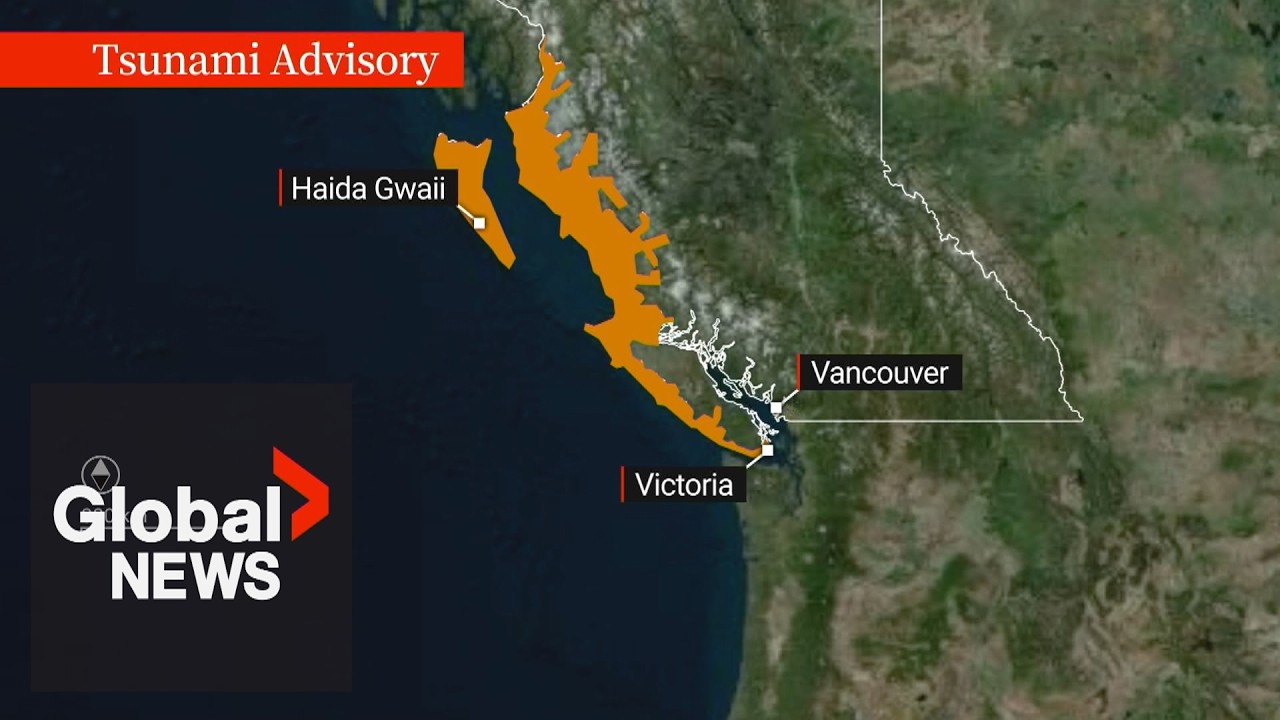 Tsunami advisory for much of BC coast after powerful 8.8 magnitude earthquake hits off Russian coast