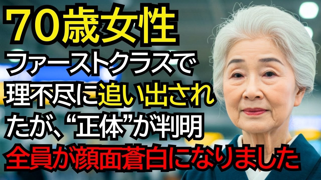 ファーストクラスから突然理不尽に追い出されたおばあさん…彼女の正体が判明し、乗務員全員が顔面蒼白になりました