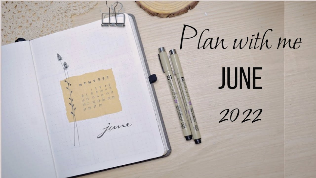 PLAN WITH ME | JUNE 2022 Bullet Journal Setup June | Minimal Bullet Journal