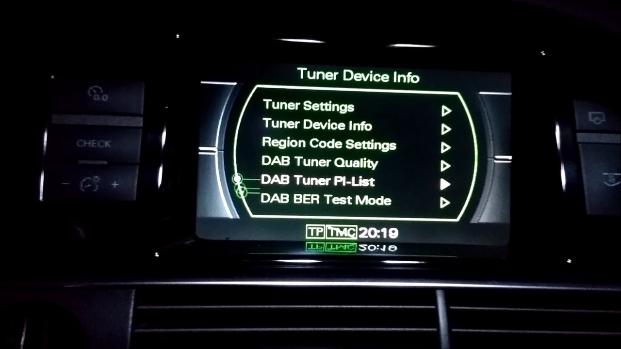 AUDI A6 C6 4F Green menu MMI Plus color