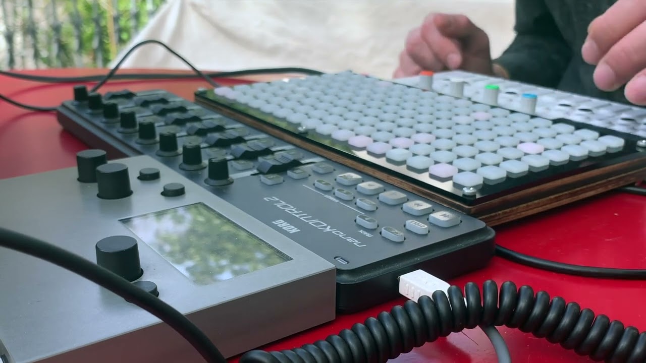 Monome norns, Neotrellis 128 grid, mlre live