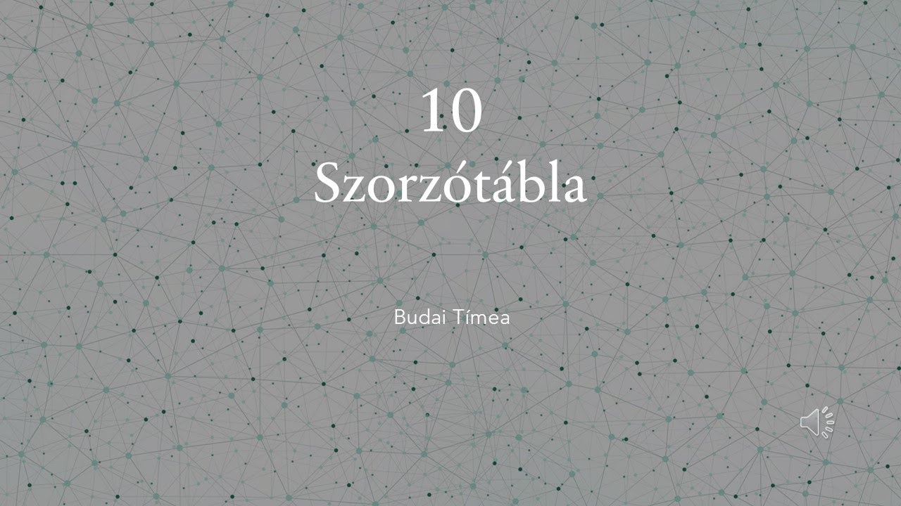 TÍZES SZORZÓTÁBLA BEVÉSÉSE