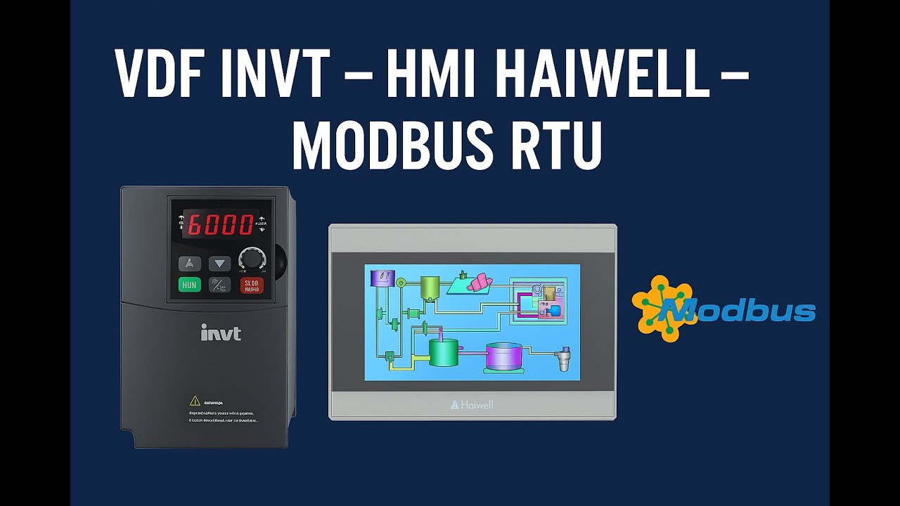 VDF INVT - HMI HAIWELL - Modbus RTU