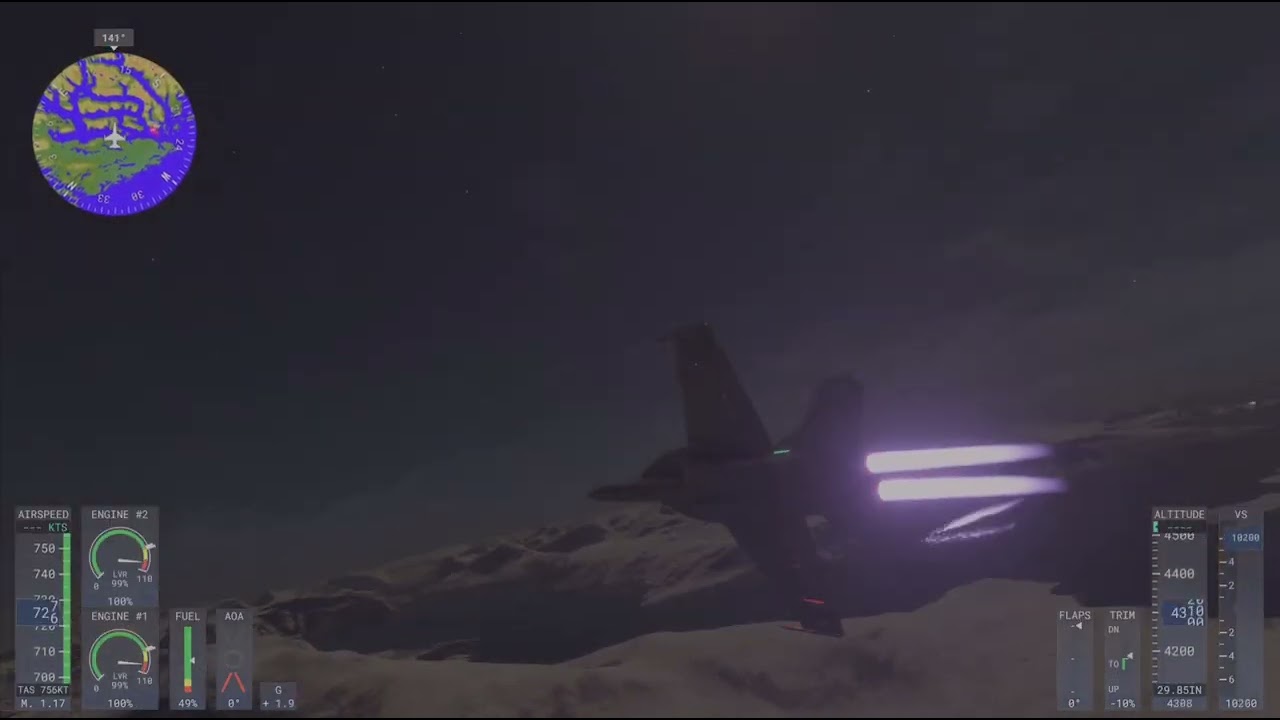 Microsoft flight simulator over Nuuk / Godth&aring;b . . . .. . . .