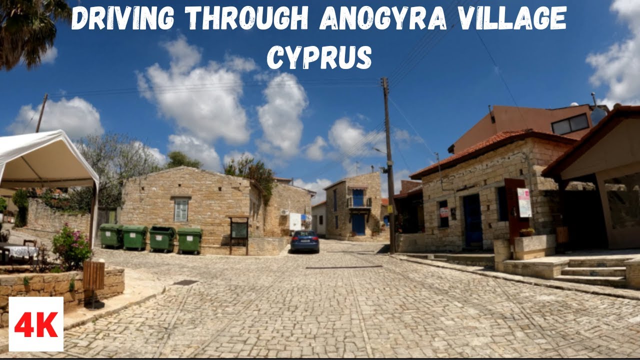 DRIVING THROUGH ANOGYRA VILLAGE in CYPRUS in 4K (60fps)
