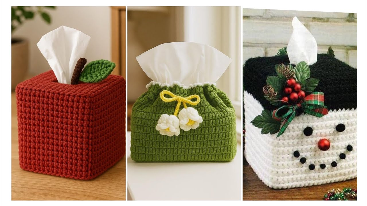 150+ Crochet Tissue Boxes ideas Free Crochet pattern 