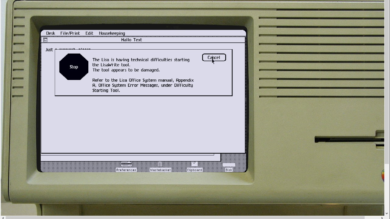 Apple Lisa 1 - Betriebssystem