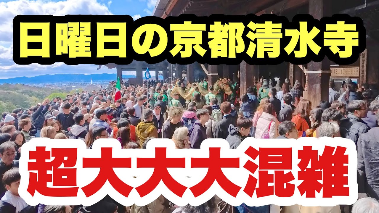【4K】2026年3月15日（日）日曜日の京都清水寺が想像以上だった｜青龍会で大混雑