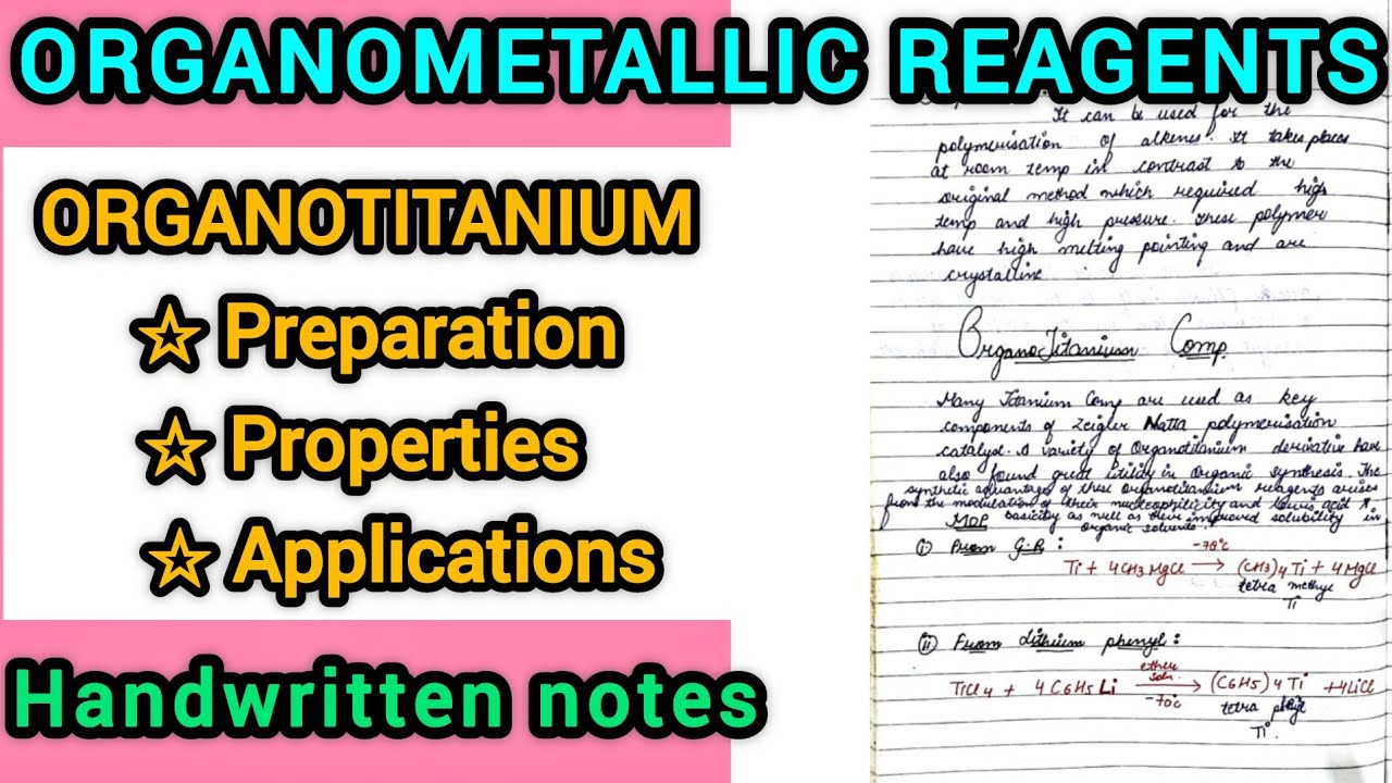 Organo Titanium Compound -Preparation , Properties & Applications@ChemistryChampss