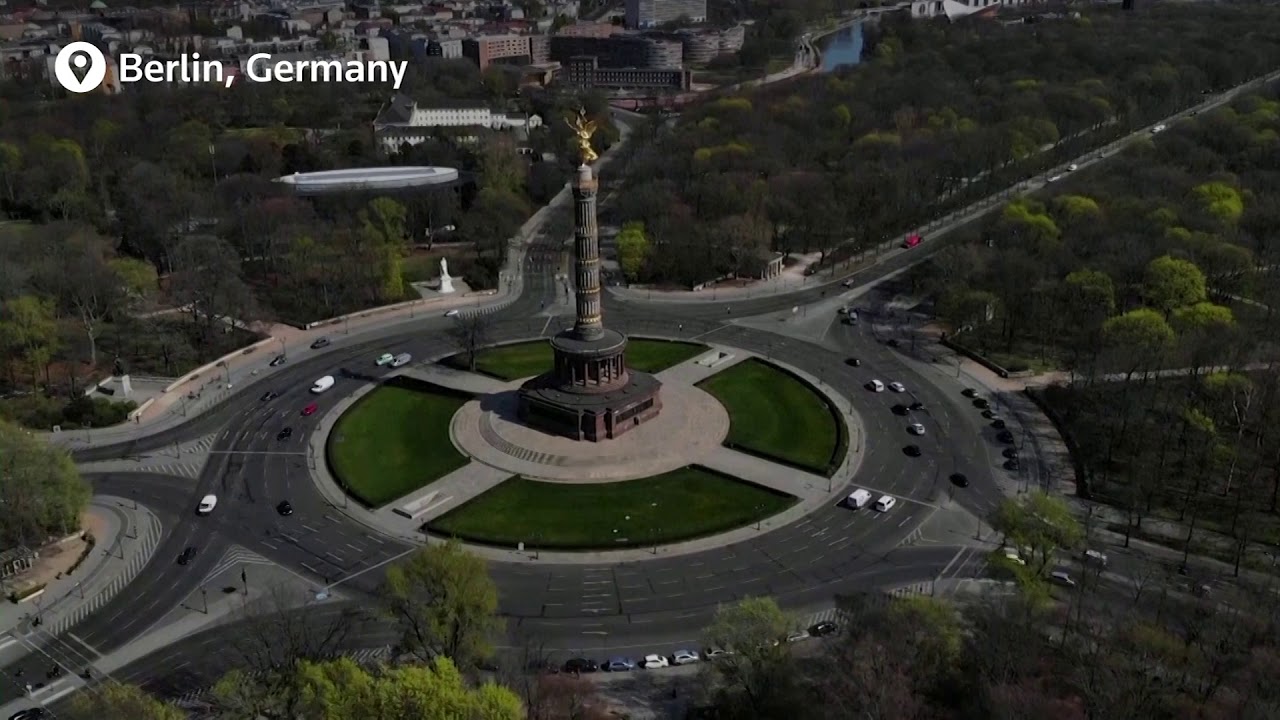 A 10-minute drone flyover across a virtually empty Europe during lockdown