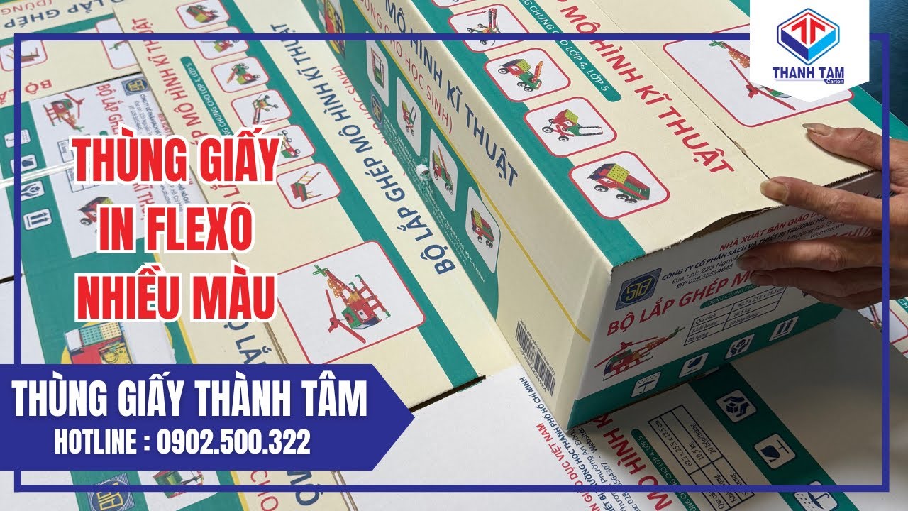 THÙNG GIẤY IN FLEXO NHIỀU MÀU | BAO BÌ GIẤY THÀNH TÂM