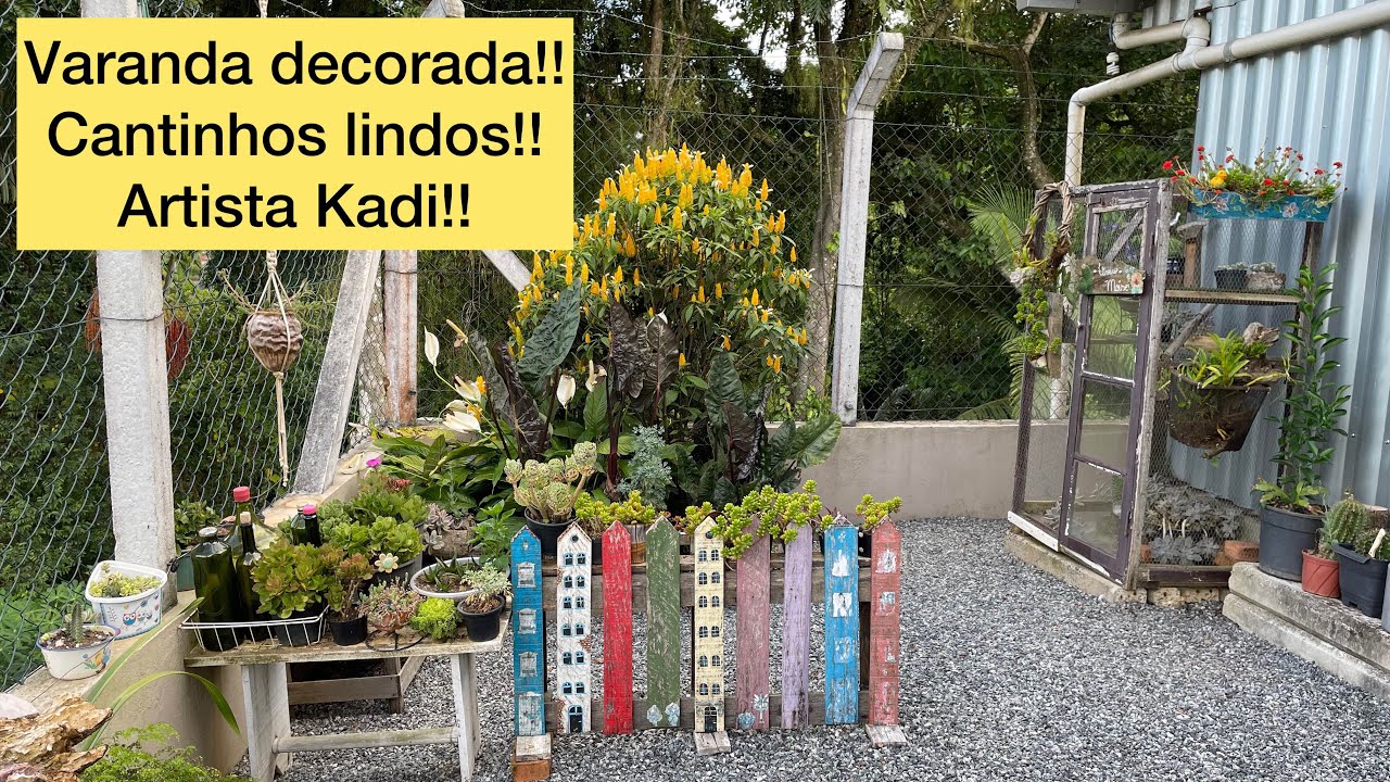 #Varanda decorada# cantinhos lindos #viveiro com artesanato e plantas #