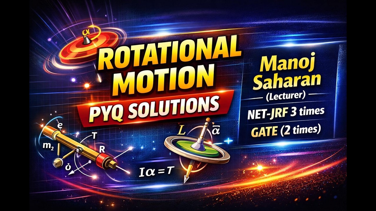 Rotational motion for lab assistant/ torque/ angular momentum/ moment of inertia/ PYQ's solution