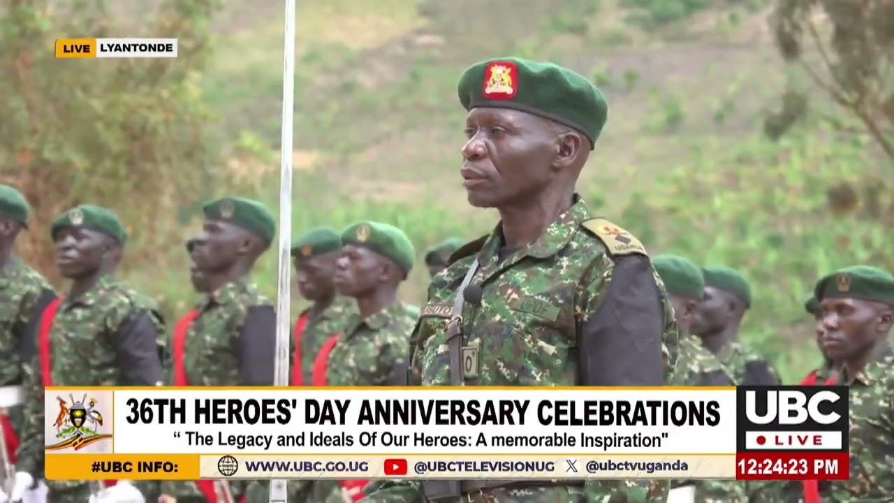 Museveni and the First Lady, Janet, witness gun salutes to honor Uganda's heroes in Lyantonde